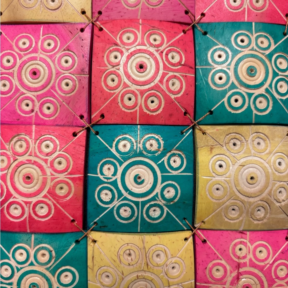 Cute Multi Colored Tile Handbag - image 3